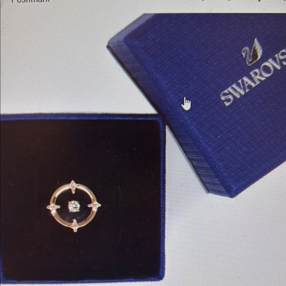 Swarovski Gold Ring with Crystal Accents